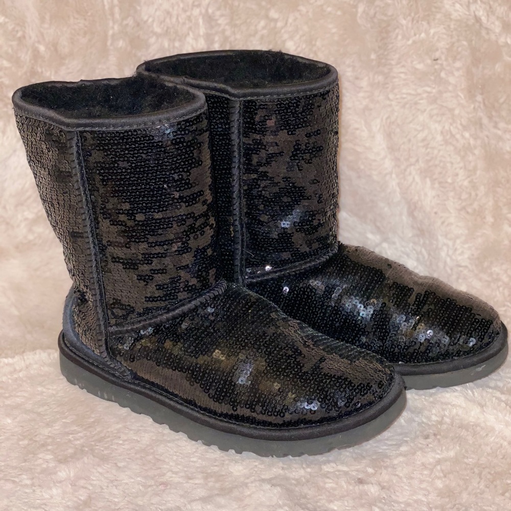 Black Sequin UGG Boots
